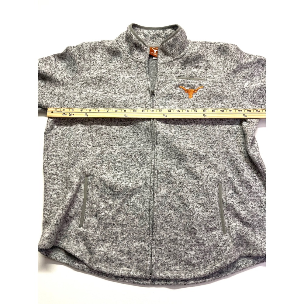 We Are Texas UT Austin Longhorns Fleece Jacket Womens 2XL Gray Full Zip Sweater - Picture 5 of 8